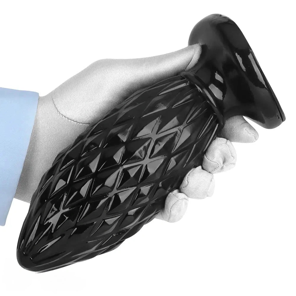 7.48in Black PVC Butt Plug Dildo For Men And Women Sexual Intimate Fun