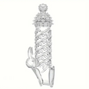 7.48in Clear Anatomy Spiked Penis Sleeve Dildo For Prostate Massage