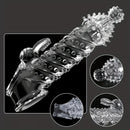 7.48in Clear Anatomy Spiked Penis Sleeve Dildo For Prostate Massage