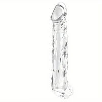 7.48in Clear Penis Sleeve Dildo For Cock Enlargement Anal Men Sex Toy