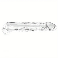 7.48in Clear Penis Sleeve Dildo For Cock Enlargement Anal Men Sex Toy