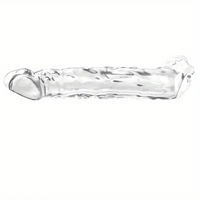 7.48in Clear Penis Sleeve Dildo For Cock Enlargement Anal Men Sex Toy