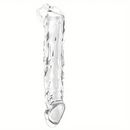 7.48in Clear Penis Sleeve Dildo For Cock Enlargement Anal Men Sex Toy