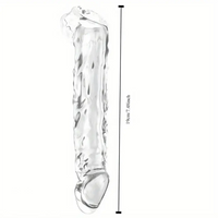 7.48in Clear Penis Sleeve Dildo For Cock Enlargement Anal Men Sex Toy
