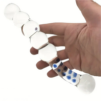 7.48in Clear Real Glass Crystal Dildo For G-Spot Vaginal Sex Stimulation