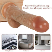 7.48in Cute Lifelike Women Dildo Food Grade Silica Gel Sex Toy