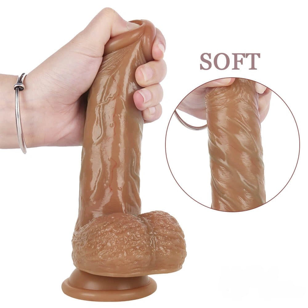 7.48in Cute Lifelike Women Dildo Food Grade Silica Gel Sex Toy