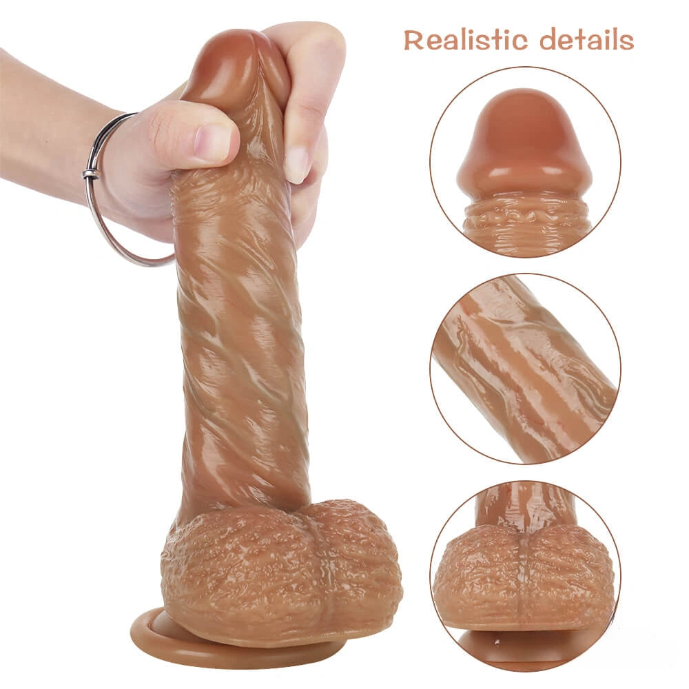 7.48in Cute Lifelike Women Dildo Food Grade Silica Gel Sex Toy