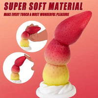 7.48in Cute Strawberry Silicone Soft Dildo With Strong Suction Cup
