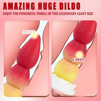 7.48in Cute Strawberry Silicone Soft Dildo With Strong Suction Cup