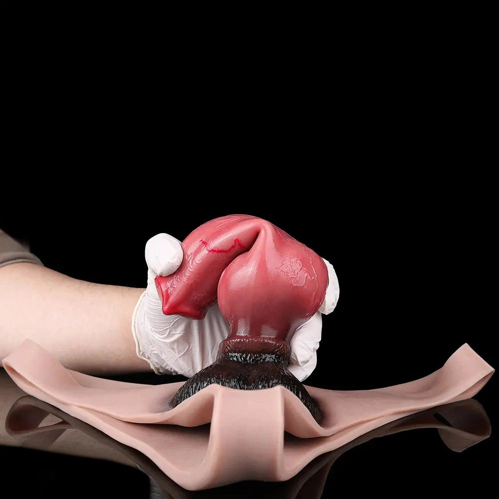 7.48in Dog Knot Dildo Panty Strapon Penis Sleeve Cock Sheath Sex Toy