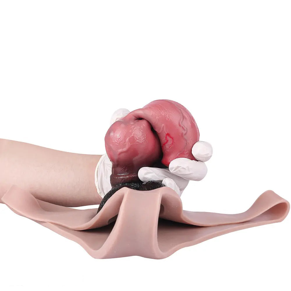7.48in Dog Knot Dildo Panty Strapon Penis Sleeve Cock Sheath Sex Toy