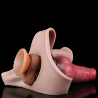 7.48in Dog Knot Dildo Panty Strapon Penis Sleeve Cock Sheath Sex Toy