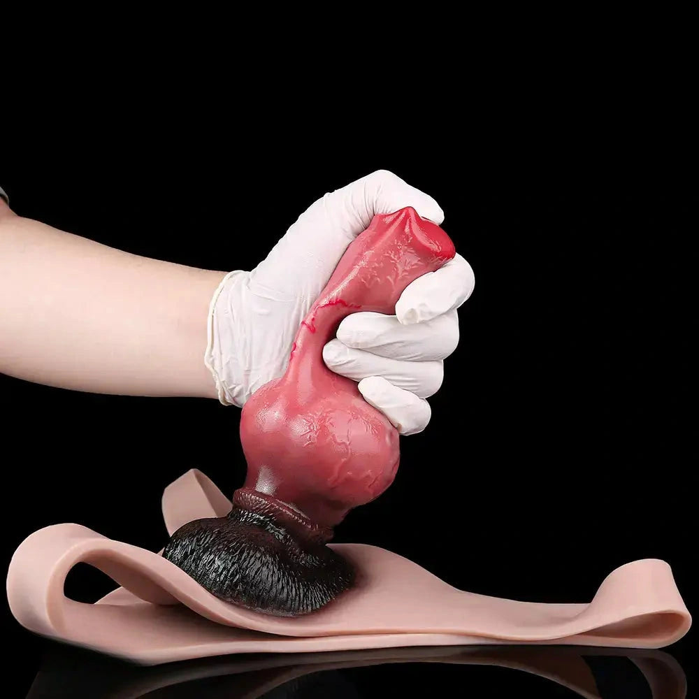 7.48in Dog Knot Dildo Panty Strapon Penis Sleeve Cock Sheath Sex Toy