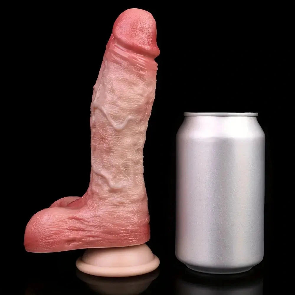 7.48in Double-Layer Flexible Liquid Silicone Simulated Penis Dildo For Sex