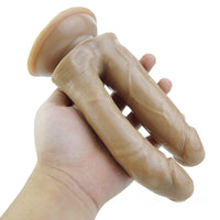 7.48in Double Realistic Dildo With Sucker For Female Using