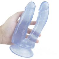 7.48in Double Realistic Dildo With Sucker For Female Using