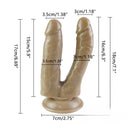 7.48in Double Realistic Dildo With Sucker For Female Using