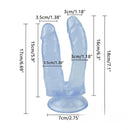 7.48in Double Realistic Dildo With Sucker For Female Using