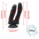 7.48in Double Realistic Dildo With Sucker For Female Using