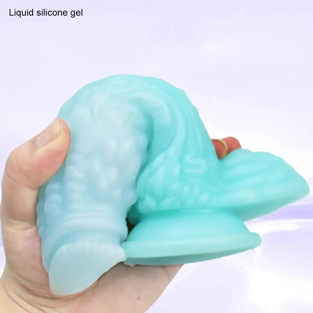 7.48in Dragon Silicone Soft Luminous Dildo Suction Cup Dick Sex Toy