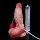 7.48in Dual Density Silicone Ejaculating Dildo Male Female Penis Anal Toy