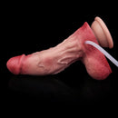 7.48in Dual Density Silicone Ejaculating Dildo Male Female Penis Anal Toy