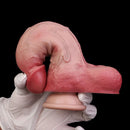 7.48in Dual Density Silicone Ejaculating Dildo Male Female Penis Anal Toy