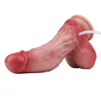 7.48in Dual Density Silicone Ejaculating Dildo Male Female Penis Anal Toy