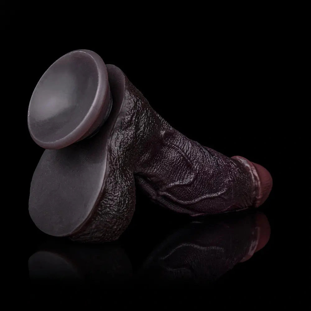 7.48in Dual Density Silicone Soft Real Cock Dildo For G Spot and Anal Play
