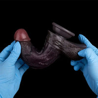 7.48in Dual Density Silicone Soft Real Cock Dildo For G Spot and Anal Play