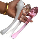 7.48in Durable Hygienic Glass Elegant Handheld Dildo For Couples