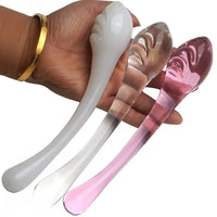 7.48in Durable Hygienic Glass Elegant Handheld Dildo For Couples