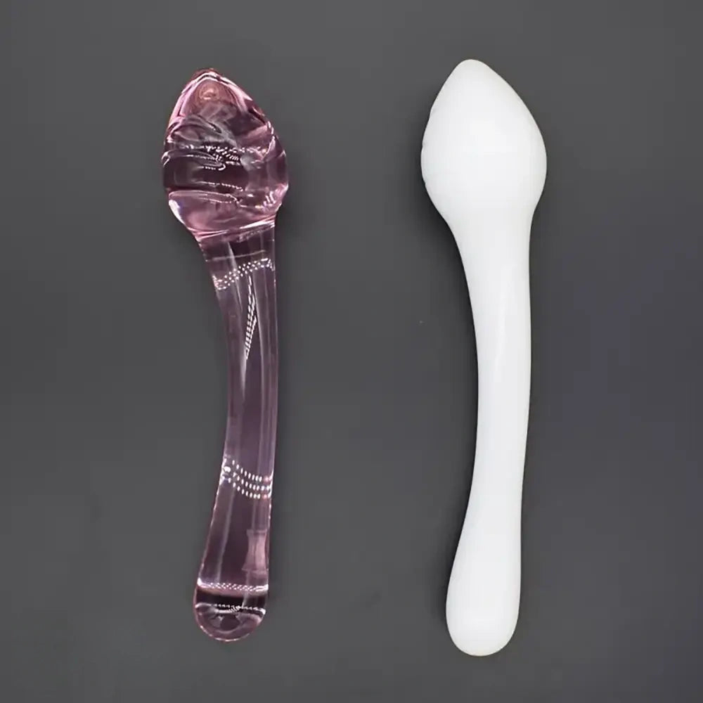 7.48in Durable Hygienic Glass Elegant Handheld Dildo For Couples