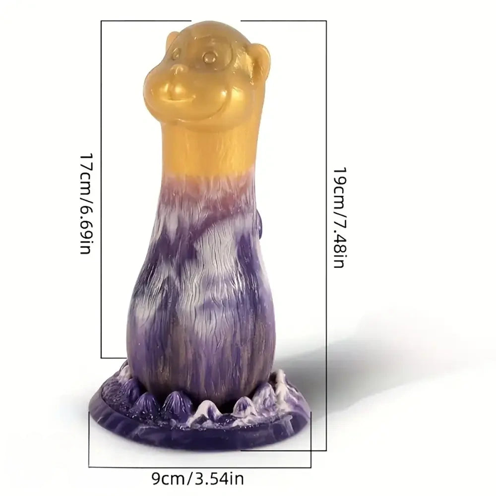 7.48in Exotic Thick Monkey Fantasy Soft Dildo With Suction Cup Penis
