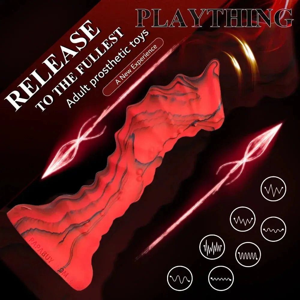 7.48in Fantasy Monster Exotic Alien Silicone Soft Suction Cup Dildo
