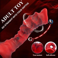 7.48in Fantasy Monster Exotic Alien Silicone Soft Suction Cup Dildo