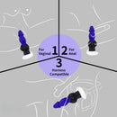 7.48in Fantasy Silicone Dildo For G-spot Anus Dual Pleasure Men Lesbian