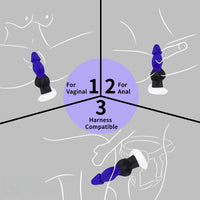 7.48in Fantasy Silicone Dildo For G-spot Anus Dual Pleasure Men Lesbian