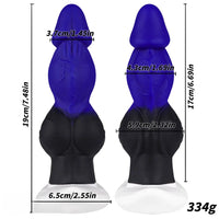 7.48in Fantasy Silicone Dildo For G-spot Anus Dual Pleasure Men Lesbian