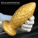 7.48in Gold Silicone Soft Butt Plug Dildo For Men And Women Sexual Toy