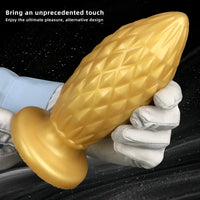 7.48in Gold Silicone Soft Butt Plug Dildo For Men And Women Sexual Toy