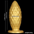7.48in Gold Silicone Soft Butt Plug Dildo For Men And Women Sexual Toy