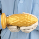7.48in Gold Silicone Soft Butt Plug Dildo For Men And Women Sexual Toy