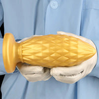 7.48in Gold Silicone Soft Butt Plug Dildo For Men And Women Sexual Toy