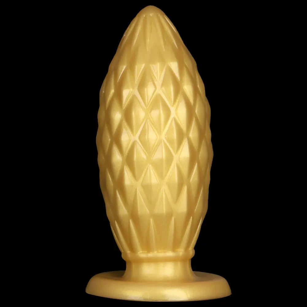 7.48in Gold Silicone Soft Butt Plug Dildo For Men And Women Sexual Toy