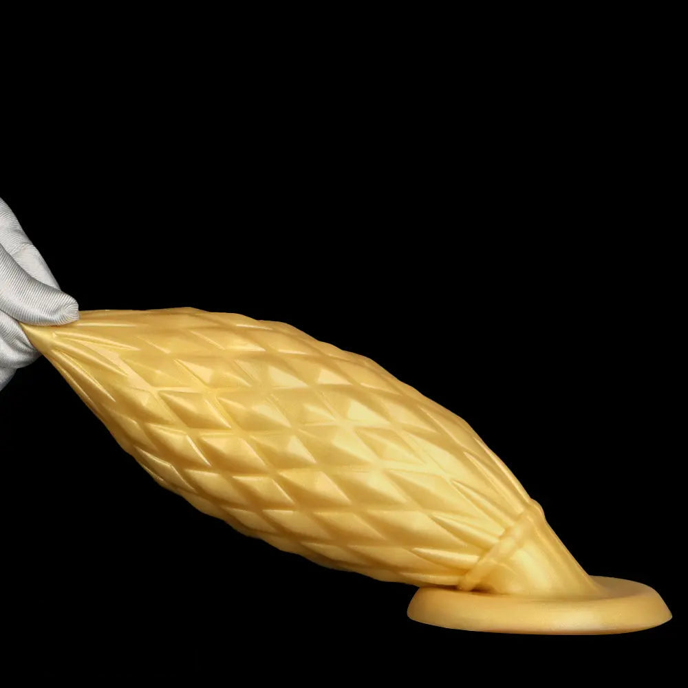 7.48in Gold Silicone Soft Butt Plug Dildo For Men And Women Sexual Toy