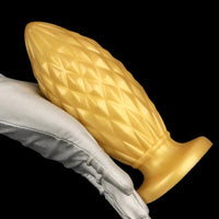 7.48in Gold Silicone Soft Butt Plug Dildo For Men And Women Sexual Toy