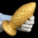 7.48in Gold Silicone Soft Butt Plug Dildo For Men And Women Sexual Toy