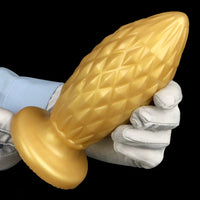 7.48in Gold Silicone Soft Butt Plug Dildo For Men And Women Sexual Toy
